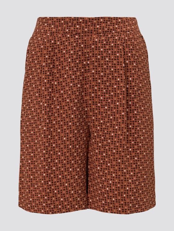 Loose Fit Bermuda Shorts mit elastischem Bund - Frauen - brown geometric design Loose Fit Bermuda Shorts mit elastischem Bund - Frauen - brown geometric design - 7 - TOM TAILOR