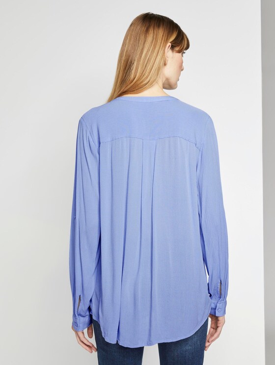 Blouse with ruffles - Women - Parisienne Blue Blouse with ruffles - Women - Parisienne Blue - 2 - TOM TAILOR
