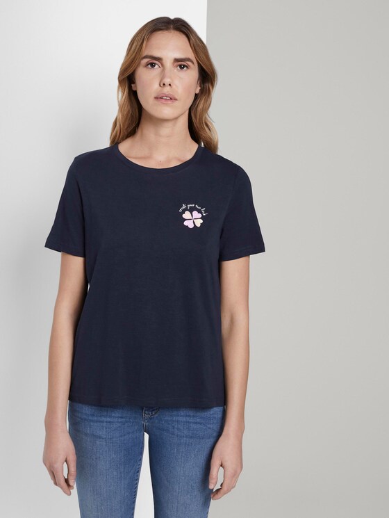T-shirt with a print - Women - Sky Captain Blue T-shirt with a print - Women - Sky Captain Blue - 1 - TOM TAILOR