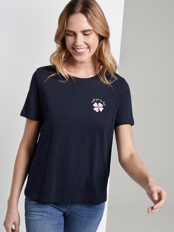 T-shirt with a print - Women - Sky Captain Blue T-shirt with a print - Women - Sky Captain Blue - 5 - TOM TAILOR