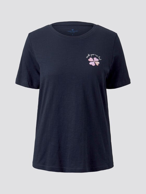 T-shirt with a print - Women - Sky Captain Blue T-shirt with a print - Women - Sky Captain Blue - 7 - TOM TAILOR