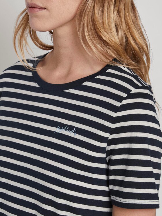 T-Shirt mit Print - Frauen - navy offwhite stripe T-Shirt mit Print - Frauen - navy offwhite stripe - 9 - TOM TAILOR