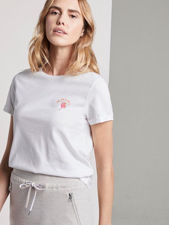 T-Shirt mit Print - Frauen - Whisper White T-Shirt mit Print - Frauen - Whisper White - 5 - TOM TAILOR