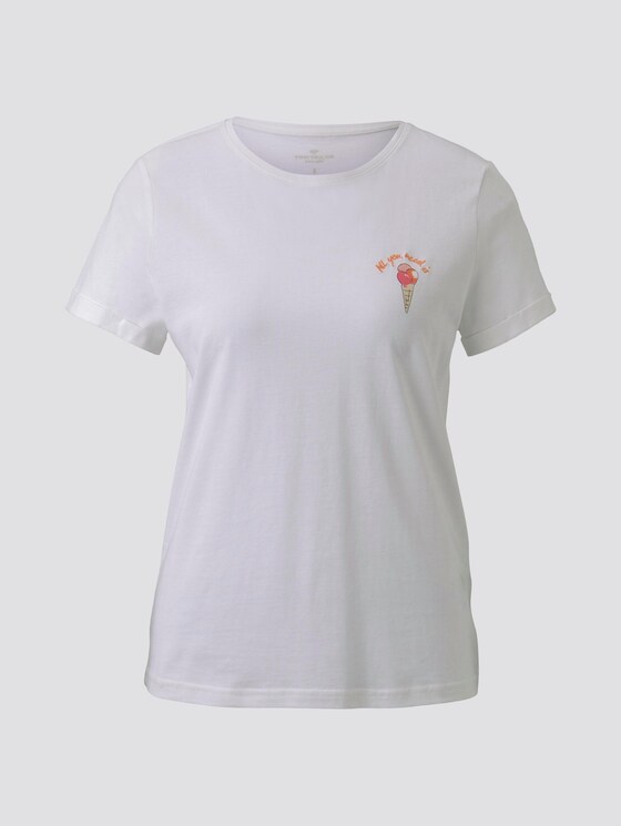 T-Shirt mit Print - Frauen - Whisper White T-Shirt mit Print - Frauen - Whisper White - 7 - TOM TAILOR
