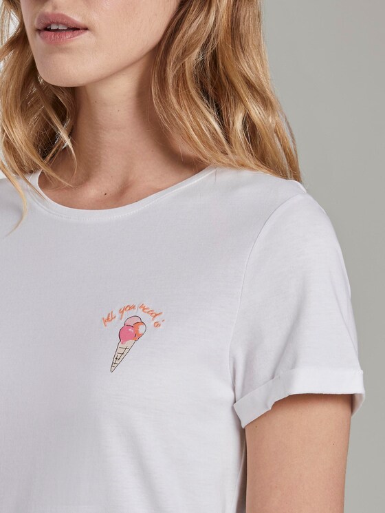 T-Shirt mit Print - Frauen - Whisper White T-Shirt mit Print - Frauen - Whisper White - 9 - TOM TAILOR
