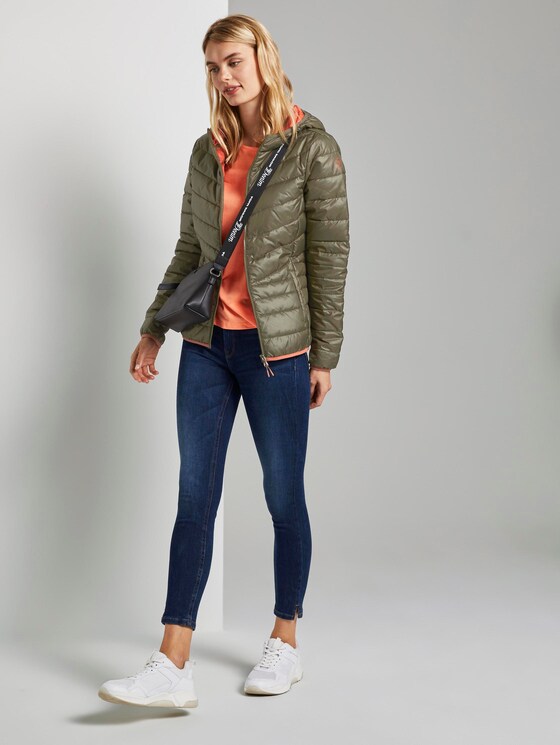 Lightweight quilted jacket with a hood - Women - deep olive green Lightweight quilted jacket with a hood - Women - deep olive green - 3 - TOM TAILOR Denim