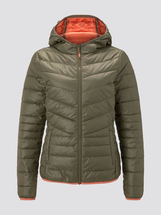 Lightweight quilted jacket with a hood - Women - deep olive green Lightweight quilted jacket with a hood - Women - deep olive green - 7 - TOM TAILOR Denim