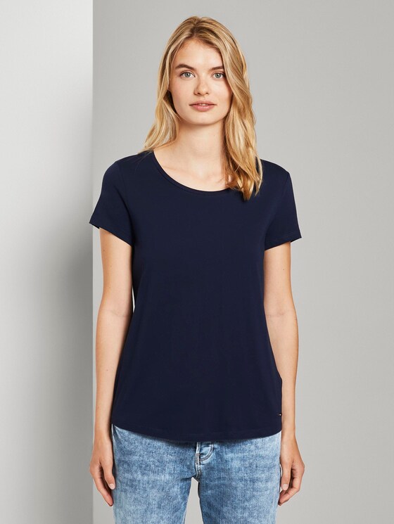 T-shirt in a twin pack - Women - Off White T-shirt in a twin pack - Women - Off White - 55 - TOM TAILOR Denim