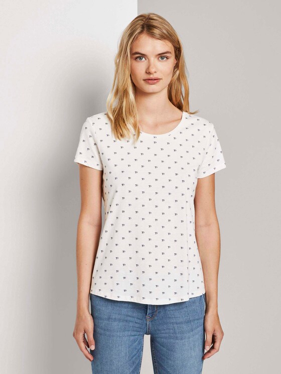 T-shirt in a twin pack - Women - white navy logo print T-shirt in a twin pack - Women - white navy logo print - 1 - TOM TAILOR Denim