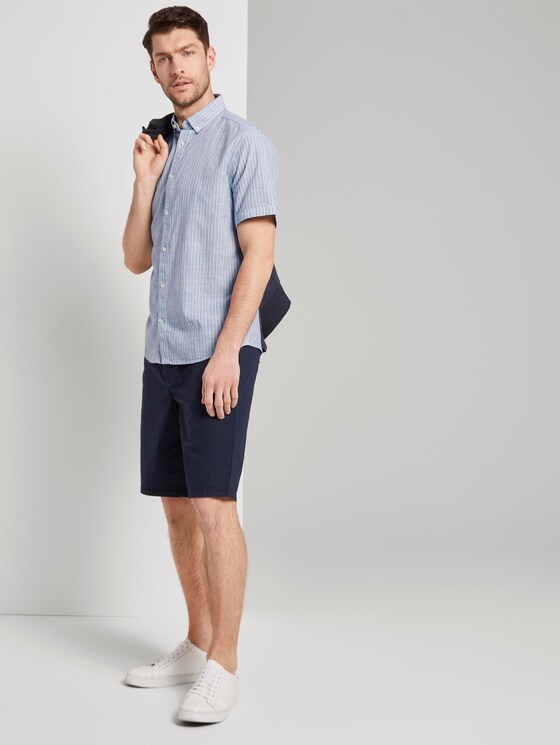 Kurzarm-Hemd mit Streifenmuster - Männer - blue turquoise stripe Kurzarm-Hemd mit Streifenmuster - Männer - blue turquoise stripe - 3 - TOM TAILOR