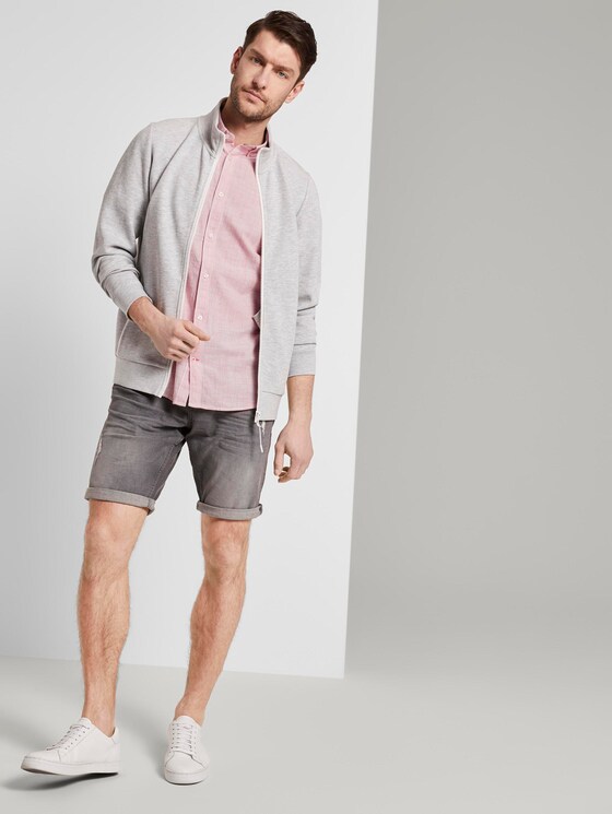 Kurzarm-Hemd mit Streifenmuster - Männer - orange white stripe Kurzarm-Hemd mit Streifenmuster - Männer - orange white stripe - 3 - TOM TAILOR