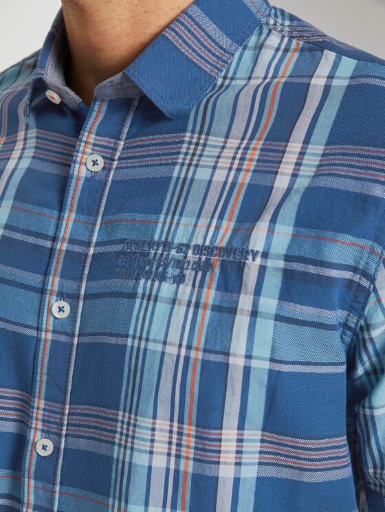 Kariertes Hemd - Männer - blue base turquoise check Kariertes Hemd - Männer - blue base turquoise check - 9 - TOM TAILOR