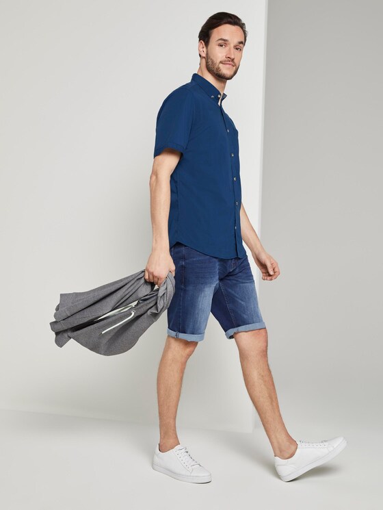 Schlichtes Kurzarm-Hemd mit Brusttasche - Männer - after dark blue Schlichtes Kurzarm-Hemd mit Brusttasche - Männer - after dark blue - 3 - TOM TAILOR