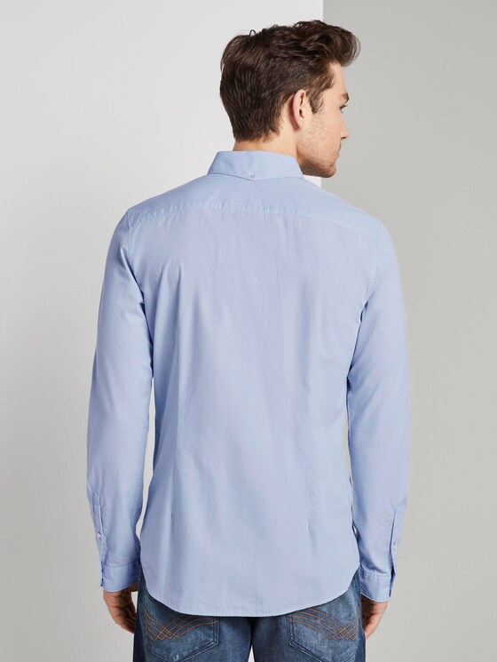 Hemd mit Leistentasche im Slim Fit - Männer - light blue white structure Hemd mit Leistentasche im Slim Fit - Männer - light blue white structure - 2 - TOM TAILOR