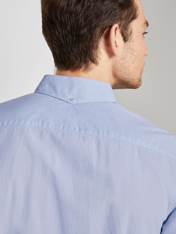 Hemd mit Leistentasche im Slim Fit - Männer - light blue white structure Hemd mit Leistentasche im Slim Fit - Männer - light blue white structure - 9 - TOM TAILOR