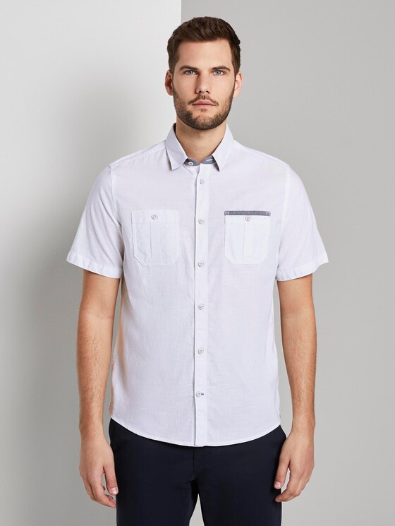 Kurzärmliges Hemd - Männer - White Kurzärmliges Hemd - Männer - White - 1 - TOM TAILOR