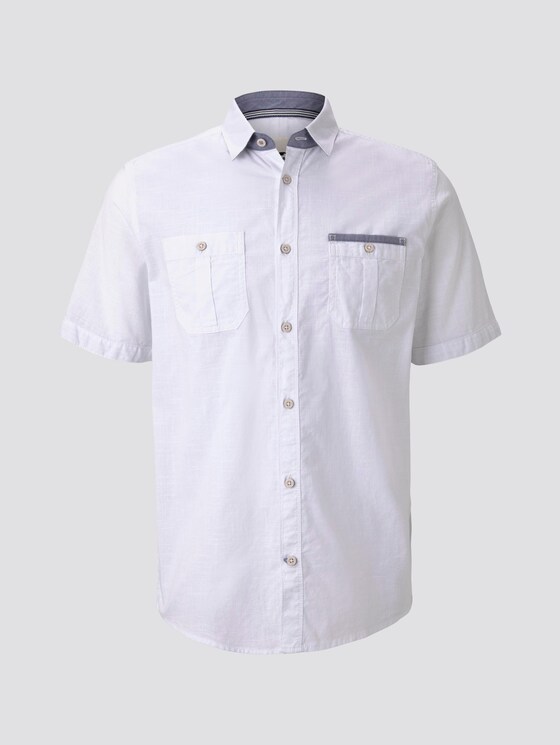 Kurzärmliges Hemd - Männer - White Kurzärmliges Hemd - Männer - White - 7 - TOM TAILOR
