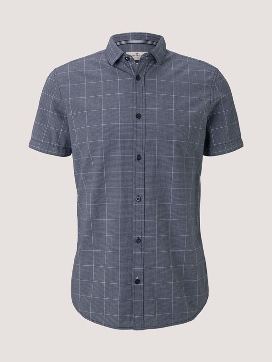 Kariertes Hemd - Männer - navy structure by white check Kariertes Hemd - Männer - navy structure by white check - 7 - TOM TAILOR
