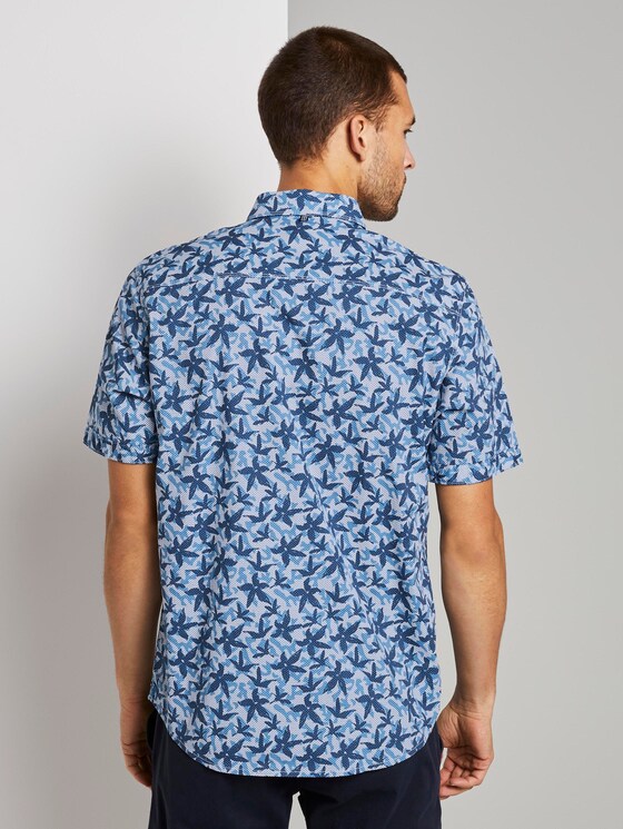 Gemustertes Hemd - Männer - white with blue flower design Gemustertes Hemd - Männer - white with blue flower design - 2 - TOM TAILOR