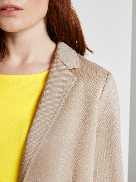 Jersey blazer coat - Women - cream toffee Jersey blazer coat - Women - cream toffee - 10 - TOM TAILOR