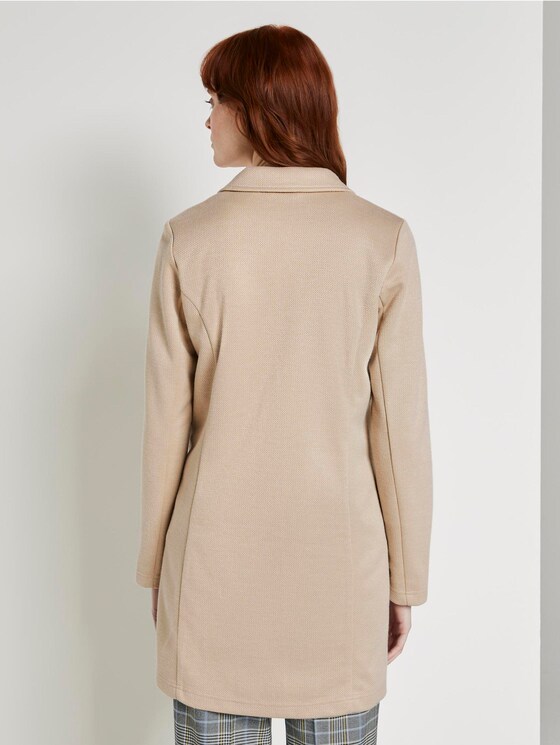 Jersey blazer coat - Women - cream toffee Jersey blazer coat - Women - cream toffee - 2 - TOM TAILOR