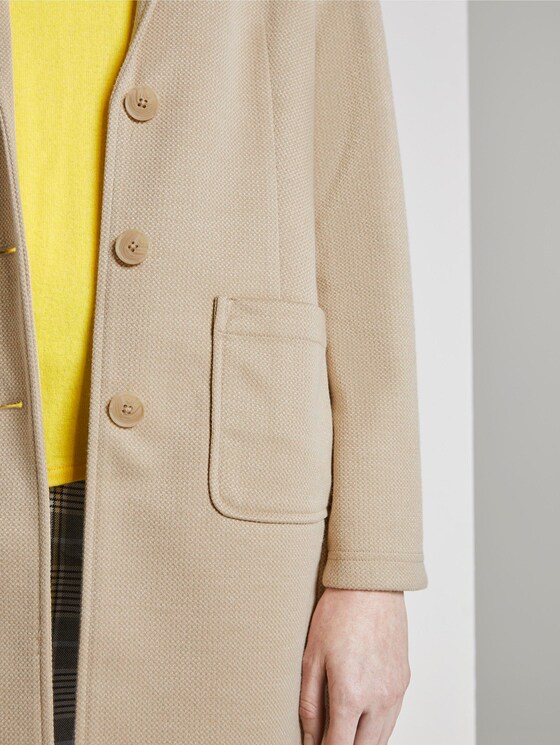 Jersey blazer coat - Women - cream toffee Jersey blazer coat - Women - cream toffee - 9 - TOM TAILOR
