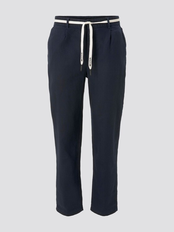 Relaxed Chinohose aus Leinengemisch mit Gürtel - Männer - Sky Captain Blue Relaxed Chinohose aus Leinengemisch mit Gürtel - Männer - Sky Captain Blue - 7 - TOM TAILOR Denim