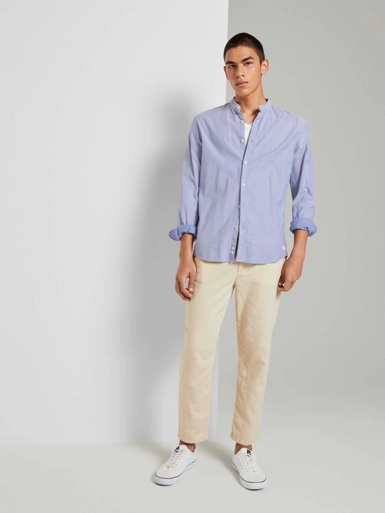 Relaxed Chinohose aus Leinengemisch mit Gürtel - Männer - Fog Beige Relaxed Chinohose aus Leinengemisch mit Gürtel - Männer - Fog Beige - 3 - TOM TAILOR Denim