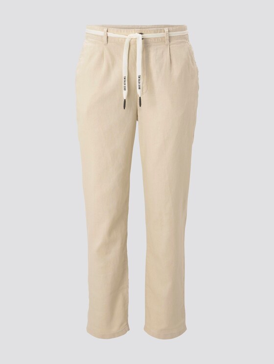 Relaxed Chinohose aus Leinengemisch mit Gürtel - Männer - Fog Beige Relaxed Chinohose aus Leinengemisch mit Gürtel - Männer - Fog Beige - 7 - TOM TAILOR Denim