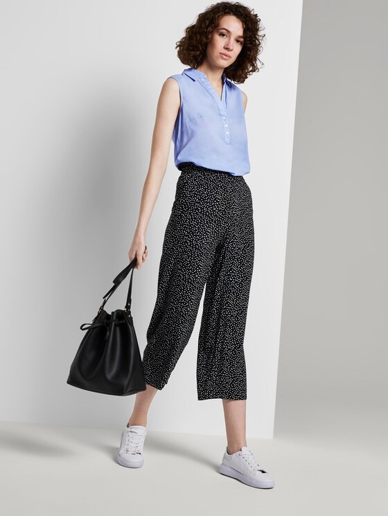 Ärmellose Henley-Bluse mit Seitenschlitzen - Frauen - Parisienne Blue Ärmellose Henley-Bluse mit Seitenschlitzen - Frauen - Parisienne Blue - 3 - TOM TAILOR