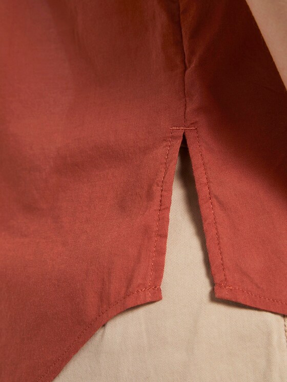 Ärmellose Henley-Bluse mit Seitenschlitzen - Frauen - Goji Orange Ärmellose Henley-Bluse mit Seitenschlitzen - Frauen - Goji Orange - 10 - TOM TAILOR