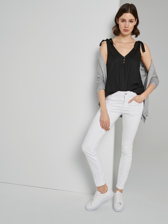 Blusen-Top mit Knotendetail und Knöpfung - Frauen - Deep Black Blusen-Top mit Knotendetail und Knöpfung - Frauen - Deep Black - 3 - TOM TAILOR