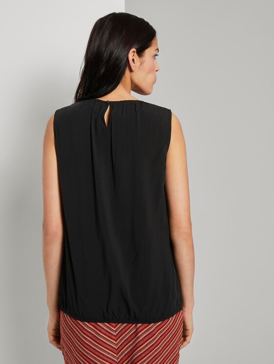 Blusen-Top mit elastischem Bund - Frauen - Deep Black Blusen-Top mit elastischem Bund - Frauen - Deep Black - 2 - TOM TAILOR