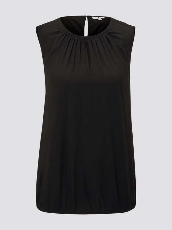 Blusen-Top mit elastischem Bund - Frauen - Deep Black Blusen-Top mit elastischem Bund - Frauen - Deep Black - 7 - TOM TAILOR