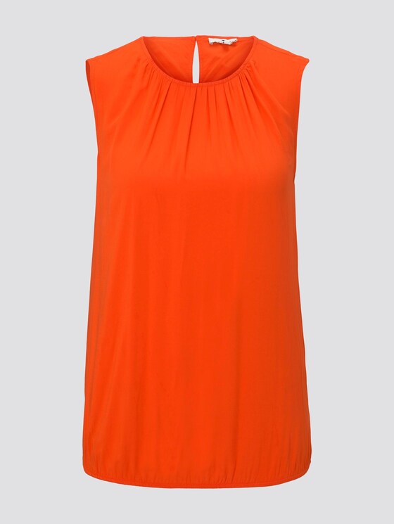 Blusen-Top mit elastischem Bund - Frauen - strong flame orange Blusen-Top mit elastischem Bund - Frauen - strong flame orange - 7 - TOM TAILOR