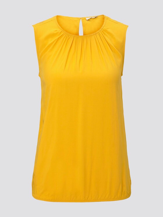 Blusen-Top mit elastischem Bund - Frauen - deep golden yellow Blusen-Top mit elastischem Bund - Frauen - deep golden yellow - 7 - TOM TAILOR