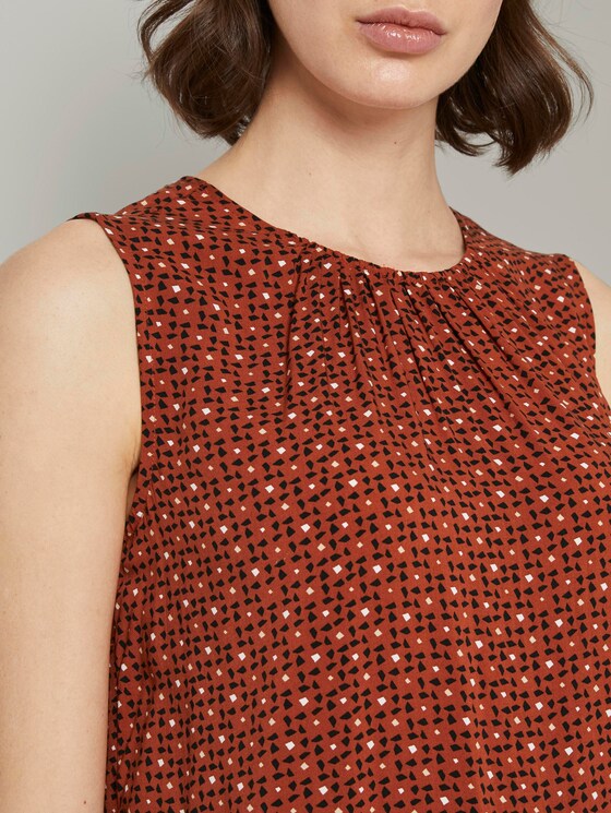 Blusen-Top mit elastischem Bund - Frauen - brown geometric design Blusen-Top mit elastischem Bund - Frauen - brown geometric design - 9 - TOM TAILOR
