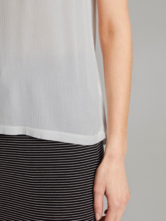 Ärmellose Bluse mit Schulterdetail - Frauen - Whisper White Ärmellose Bluse mit Schulterdetail - Frauen - Whisper White - 10 - TOM TAILOR