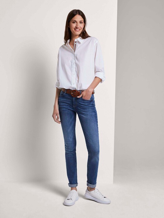 Simple blouse in a loose fit - Women - White Simple blouse in a loose fit - Women - White - 3 - TOM TAILOR