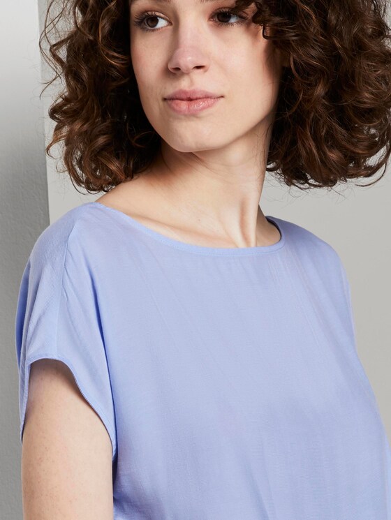 Blusenshirt mit Faltendetail - Frauen - Parisienne Blue Blusenshirt mit Faltendetail - Frauen - Parisienne Blue - 10 - TOM TAILOR