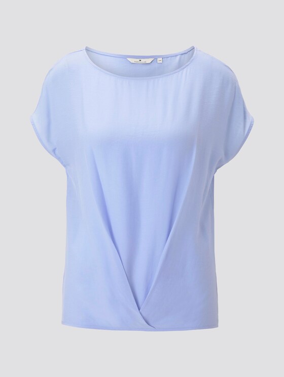 Blusenshirt mit Faltendetail - Frauen - Parisienne Blue Blusenshirt mit Faltendetail - Frauen - Parisienne Blue - 7 - TOM TAILOR