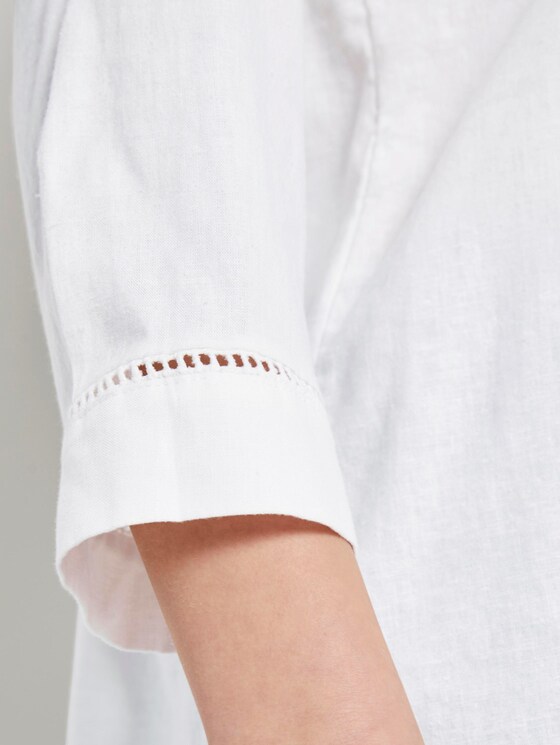 Tunikabluse aus Leinengemisch - Frauen - White Tunikabluse aus Leinengemisch - Frauen - White - 10 - TOM TAILOR