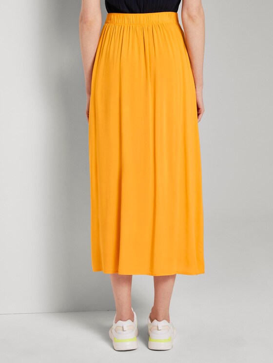 Maxi skirt with a button tab - Women - orange yellow Maxi skirt with a button tab - Women - orange yellow - 2 - TOM TAILOR Denim