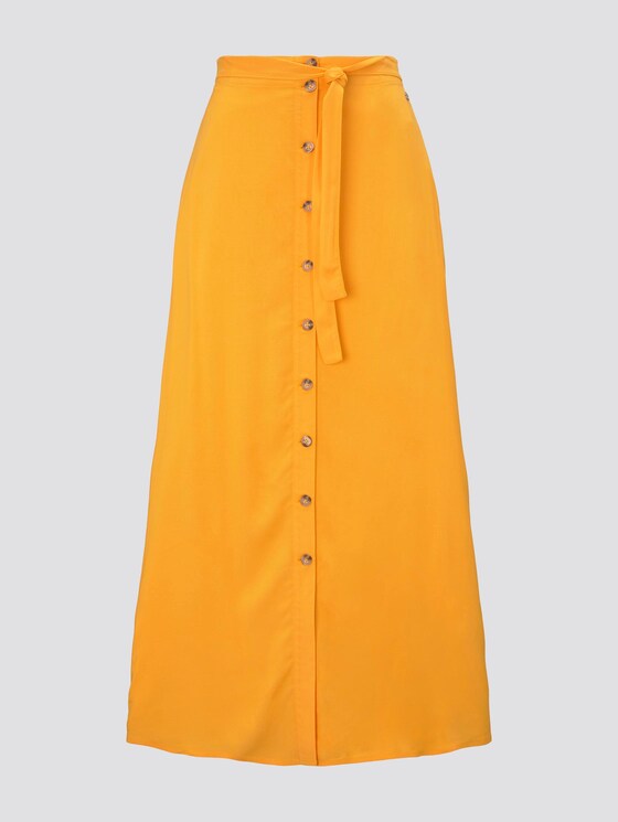 Maxi skirt with a button tab - Women - orange yellow Maxi skirt with a button tab - Women - orange yellow - 7 - TOM TAILOR Denim