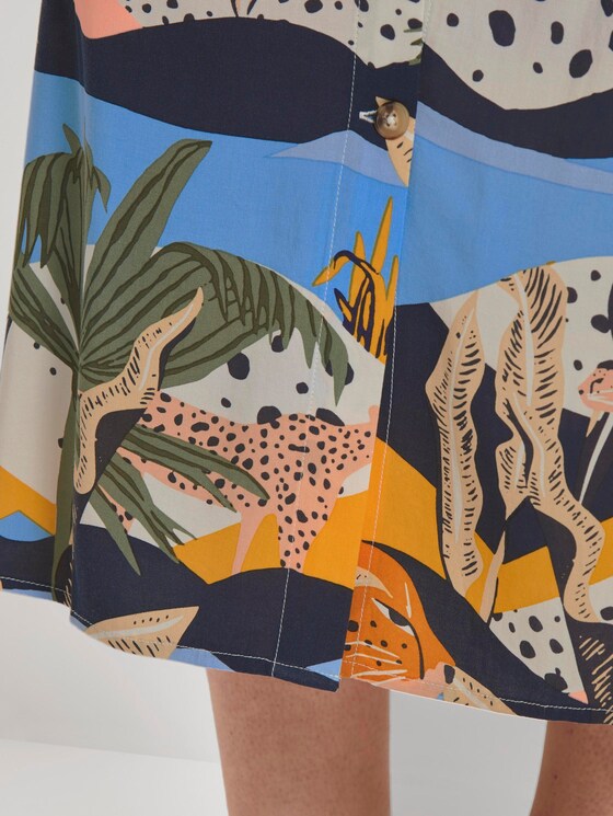 Maxirock mit Knopfleiste - Frauen - tropical safari print blue Maxirock mit Knopfleiste - Frauen - tropical safari print blue - 10 - TOM TAILOR Denim
