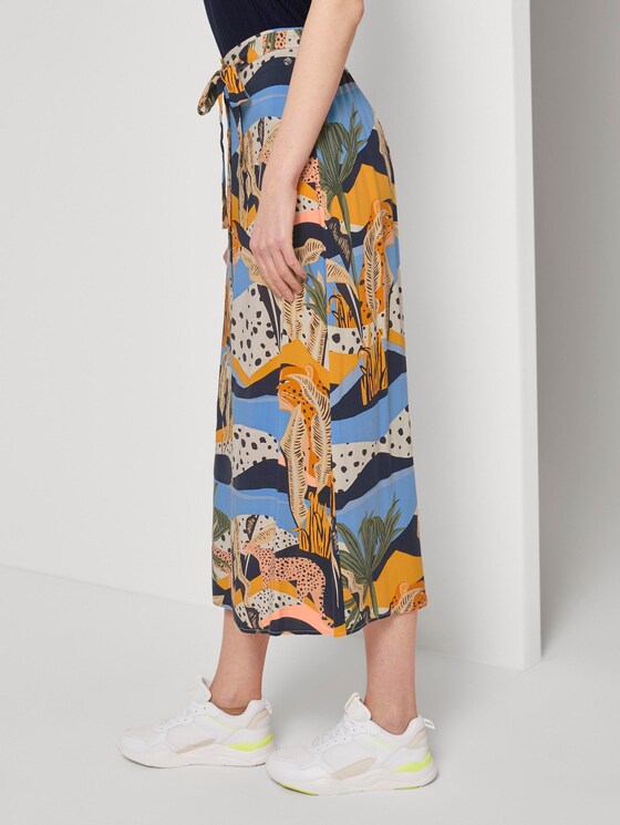 Maxirock mit Knopfleiste - Frauen - tropical safari print blue Maxirock mit Knopfleiste - Frauen - tropical safari print blue - 11 - TOM TAILOR Denim