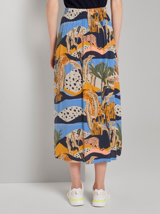 Maxirock mit Knopfleiste - Frauen - tropical safari print blue Maxirock mit Knopfleiste - Frauen - tropical safari print blue - 2 - TOM TAILOR Denim