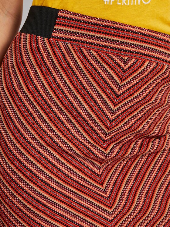Bunt gemusterter Jersey-Rock - Frauen - red structure Bunt gemusterter Jersey-Rock - Frauen - red structure - 9 - TOM TAILOR