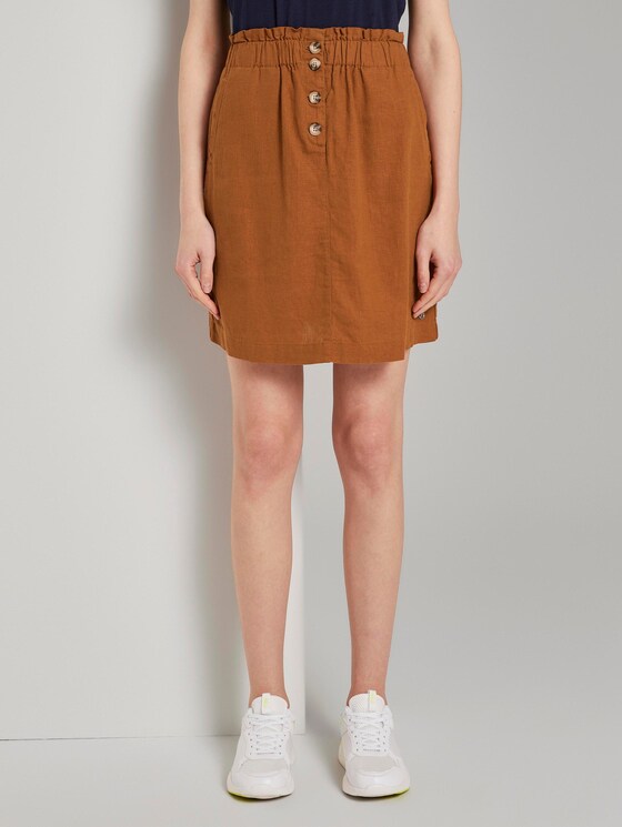 Rock aus Leinen - Frauen - mango brown Rock aus Leinen - Frauen - mango brown - 1 - TOM TAILOR Denim