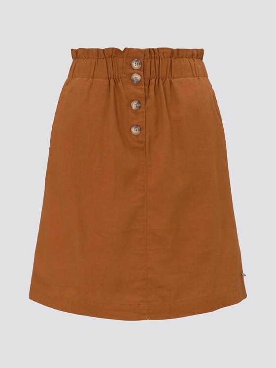 Rock aus Leinen - Frauen - mango brown Rock aus Leinen - Frauen - mango brown - 7 - TOM TAILOR Denim